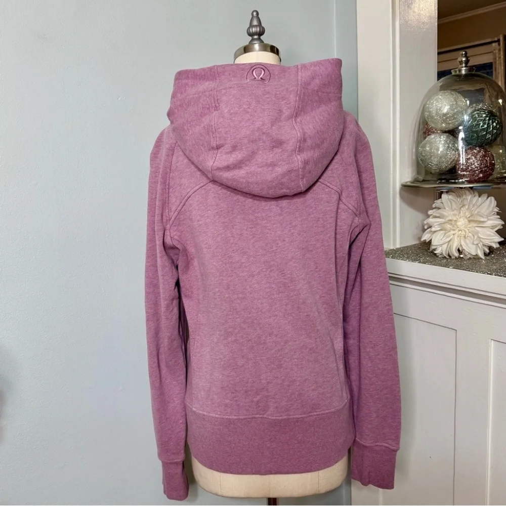 Lululemon Scuba Hoodie Jacket Light Cotton Fleece Heathered Velvet Dust Size 10
